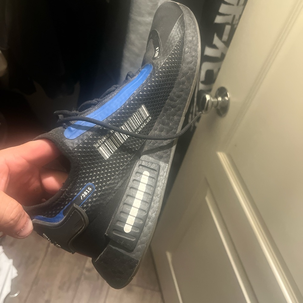 Adidas Men's Black and Blue NMD Sneakers